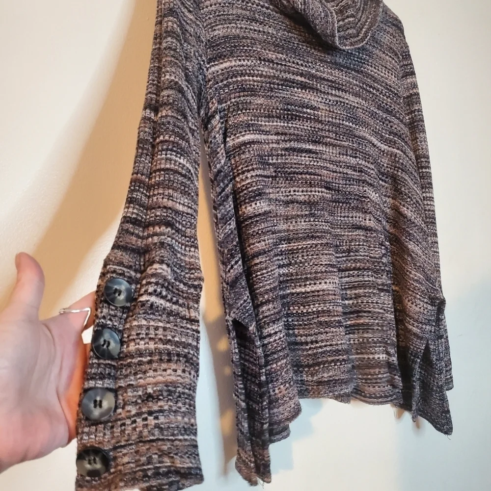 Kate & Sam Soft Flowy Cowlneck Funnelneck Size Small - Picture 2 of 11